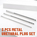 Urethral Dilator, 3 Pack Of Solid Urethral Sounds Penis Plug Penis Dilator Prostate Stimulation Masturbator Sex Toy For Men, 6Mm, 8Mm, 10Mm Dia.