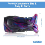 Male Masturbators Mouth Sex Toys For Men, Soft Silicone Pocket Pussy Stroker Rose Masturbation Cup, Fantasy Monster Oral Sex Doll Blowjob Machine With Lifelike Textured Vagina Anus For Penis Training
