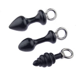 Sm Vestibular Metal Anal Plug Pull Ring Anal Plug Adult Couple Flirting Anal Plug Training Device Sex Toy