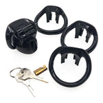 Ht-V3 Chastity Cage | Lightweight Cock Cage | Resin Chastity Devices | Male Chastity Cage | Adult Sex Toy For Men | Magiclockers | 4 Sizes Rings Included (Black,Nub)