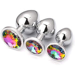 3 Pcs Luxury Jewelry Design Fetish Anal Butt Plug (Colorfully)