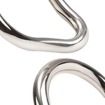Metal Cock Ring Stainless Steel Cock Ring in 7 Sizes Penis Ring for Delay Ejaculation Lasting Erection Smooth Arc Pleasure Ring Erection Rings for Men (2.24 Inch)