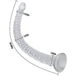 Adult Sex Toy Anus Sex Dilator Butt Plug Transparent Tpe Ultra Long Anal Plug Vaginal G-Spot Massager For Men Women Couple Advanced Player Dildo (19 In)