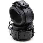 Padded Faux Leather Sex Cuffs, Bdsm Kits Bondage Restraints Toys Bondage Handcuffs Ankle Cuffs For Sex Games (Handcuffs, Black-3)