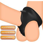 Silicone Penis Ring Reusable Semen Cock Ring Silicone Ball Ring Penis 3 In 1 Ultra Soft Stretchy Cock Ring Penis Delayed Cock Rings Sex Toys For Adult Men Cockring, Black