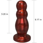 Large Anal Beads Butt Plugs With 3 Balls Suction Cup Anal Plug Dildo Sex Toys Red Anal Training Anal Dildo Anal Chain For Beginner Men Women Couple Flexible Anal Trainer Anal Sex Toys