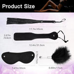 BDSM Kits Sex Bondage Set Adult Sex Toys for Couples, 4Pcs Bondage Restraints Sex Paddle Set with Eye Mask Sex Whip Spanking Paddle Feather Stick,BDSM Toys Sex Flogger Paddle for Couples Whip Sex Game
