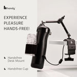 HANDY Handsfree Desk Mount with Cup Bundle - Automatic Male Masturbator and Clamp Holder, Adjustable Sex Toy Stand