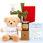 5 Pcs I'M Sorry Gifts Set With Big Box Include I'M Sorry Plush Bear Gifts Candle Apology Card Keychain Apology Presents For Her Men Mom Wife Girlfriend Dad Husband Boyfriend