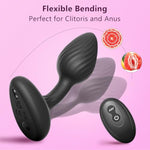Vibrating Butt Plug Sex Novelties Vibrator Dildo Sex Toys For Women Anal Plug Clitoris G Spot Remote Control Anal Stimulator With 10 Powerful Vibration Mode Anal Vibrators For Couples (Black)