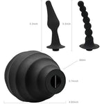 Enema Bulb, Anal Cleaner With 2 Replaceable Nozzles 380Ml Silicone Unisex Shower Douche System For Anal Vaginal Cleaning