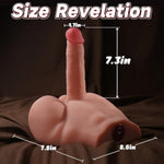 Male Sex Doll With Realistic Thrusting Dildo - Adult Torso Sex Dolls & 7.3 Inches Vibrating Dildos For G-Spot Anal Stimulation, Unisex Masturbator Mens Gay Sex Toys For Women Female Couples
