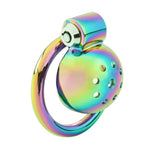 Male Chastity Cage With Pot Lid Design Chastity Device Set For Men Penis Sm Bondage Cock Cage Sex Toy With 3 Different Sized Rings (Colourful)