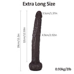 15.3 Inch Big Black Dildo,Long Realistic BBC Dildo with Suction Cup,Adult Sex Toy for Women Men