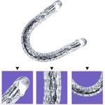 15.1 Inch Super Long Double Ended Dildo With Internal Bendable Metal Stand Dragon Scales Double Sided Dildo Sex Toys Adjustable Double Dildos Realistic Dildos For Women Men Couple Anal Dildo