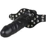 Double-Cock Lockable Realistic Penis Gag, Mouth Gag With Adjustable Leather Strap, Sm Dildo Gag(Long & Short)