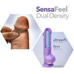 Au Naturel 8 Inch Realistic Sensa Feel Dual Density Flexi Shaft Dildo - Fragrance Free Strong Suction Cup Harness Compatible Female Male Adult Toy - Sex Toy For Couples - Latin