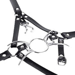 Metal Spider Ring Gag With Head Slave Harness Nose Hook Flirting Mouth Gags And Stainless Steel Nipple Clamps Round Adjustable Nipple Clamp Set