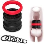 Penis Ring Adult Sex Toys For Men, Penis Sleeve Cock Ring Set With 8 Different Sizes, Silicone Male Sex Toys For Erection Enhancing, Ball Stretcher Ring With Dual Reinforcement Cock Ring Set