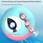 2 Piece Anal Bead Trainer Set Built-In Steel Ball, Ergonomic Butt Plugs With Offset Weighting - Comfortable Long-Term Wear - Prostate Massage Adult Sex Toys For Beginner And Advanced Player