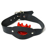 100% Sm Latex Gag Open Mouth Gag With Adjustable Strap Pair Bdsm Adult Slave Role Play Sex Toy (Red)