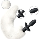 Vibrating Anal Foxtail Plug Remote Control Vibrator Butt Plug G-Spot Stimulator Anal Sex Toy For Cosplay Sm Games