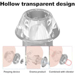 Clear Hollow Anal Plug Peephole Clear Hollow Butt Plug Vaginal Expander Anal Dilator Tunnel Anal Speculum Washer Douche Enema Adult Anal Sex Toys For Gay Lesbian Couples