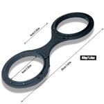 Handcuffs Silicone Toys, Realistic Police Style Costume Prop For Halloween?Black?