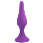 Tapered Silicone Anal Plug - Great for Beginners! Small Black
