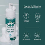 pH-D Feminine Health Boric Acid Foam Wash, Sensitive, 6 Fl Oz, Pack of 1