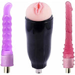 Automatic Sex Machine Attachment 3Xlr Connector With Automatic Male Masturbator Cup Realistic Pussy Pocket Sex Toys For Men And Women Sex Machine Dildo Attachments