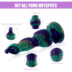 9.8" Huge Monster Dildo Fantasy Tentacle Sex Toy,Silicone Realistic Dog Knot Penis Dragon Horse Cock Suction Cup Gspot Stimulator,Big Thick Anal Plug Prostate Massager Female Masturbator For Women Men