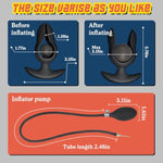 Inflatable Anal Plug Expandable 10 Vibration Modes G Spot Stimulator Prostate Massager Adjustable Anal Toy Silicone