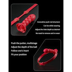 Silicone Anal Plug Mouth Gag Flower Shape Sex Gag Ball Adustable Mouth Gag For Sm Adult Sex Toys Bondage Gear & Accessories For Women Couples Red