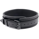 Women And Men Padded Leather Bondage Collar And Leash Set, Leather Sex Toys Bdsm Slave Collar For Bondage Restraints, Leather Sex Collar For Sm Games (Black-1)