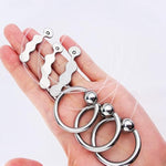 Stainless Steel Anal Beads Anal Plug Prostate Massage Anal Ball With Penis Ring Bdsm Sex Toys Masturbator Stimulator Intimate Sex Products (S)