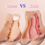 2 In 1 Male Masturbator With Triple Sandwich Soft Fat?Adult Sex Toys With 3D Realistic Textured Pocket Pussy And Tight Anus Pocket Pussy Sex Toys For Men