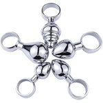 Luxury Stainless Steel Anal 5 Pcs Ring Anal Trainer Jewel Butt Plug Set S&M Adult Gay Anal Plugs Woman Men Sex Gifts Things