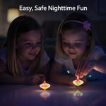 100 Pieces LED Light Up Flashing Mini Spinning Tops with Gyroscope - Kids Novelty Bulk Spin Toys Party Favors Bundle Pack Multicolored