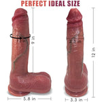 12 Inch Huge Flesh Lifelike Dildo, Soft Thick Liquid Silicone With Strong Suction Cup Feels Like Skin, Realistic Big Dildos Sex Toy For Couples, Men, Women Play