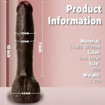 10" Realistic Huge Dildo Sex Toy - Thick Anal G Spot Dildo Fake Penis With Strong Suction Cup, Soft Silicone Long Dildos With Curved Shaft & Balls For Women Men Couples, Adult Sex Toys