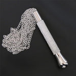Bdsm Metal Chain Whip Diamond Handle Aluminium Flog Flogger Fetish Slave Sub Sex Toy Bondage Sm Ass Spanking Bondage Slave For Beginner