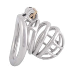 Stainless Steel Small Male Chastity Device Ergonomic Design Stealth Lock For Adults Solitary Extreme Confinement Cage S055 (2.17 Inch/ 55Mm)