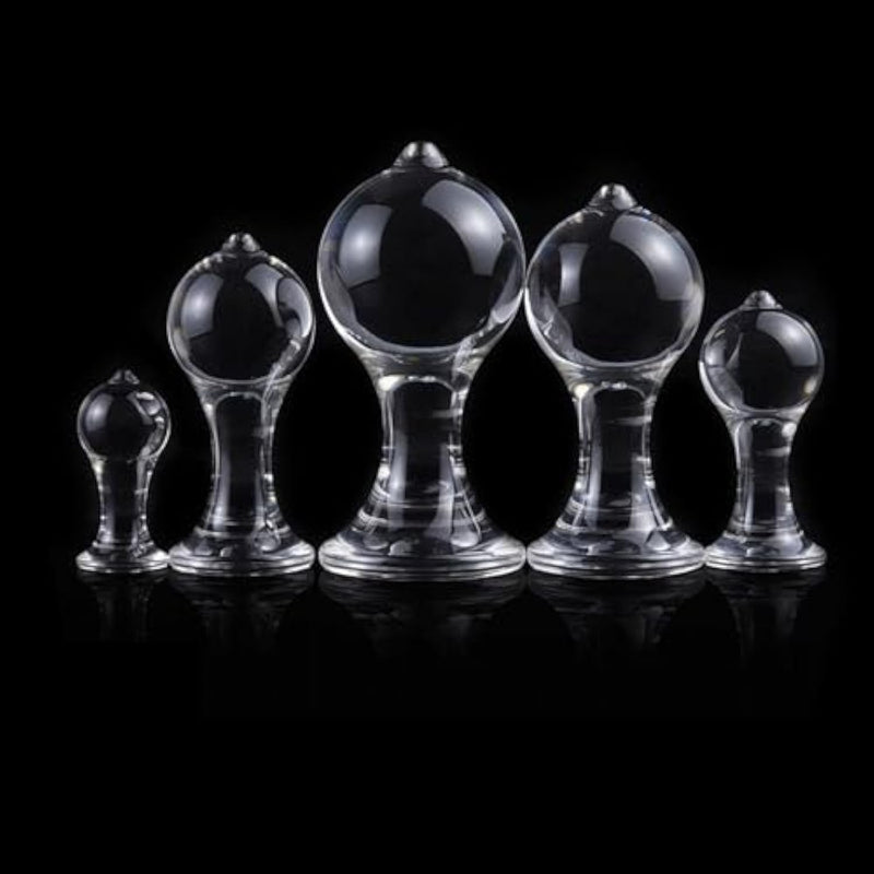 Adults Resin Transparent Anal Tail, Personal Portable G-Spot Massager Para Penis Suction Prostate Pussy Sexual Stimulation Training Sex Toy For Women Female Men Male Unisex (M)