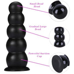 Anal Bead Butt Plug Trainer - Anal Bead Butt Plug Dildo With 5 Gradual Large Bead, Anus Dilator Anal Ball Anal Plug Prostate Massage Vaginal Anal Sex Toys For Men Women (Black)