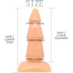 Silicone Anal Plug G-Spot Stimulator Anal Beads Prostate Massage Butt Plug,Anal Stretcher Trainer Big Anal Plug Anal Beads With Strong Suction Cup For Hands-Free Play For Men Women(Flesh)