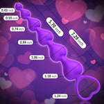 Anal Beads, Cute Silicone Flexible Butt Plug Anal Chain With 6 Gradual Balls And Pull Loop Prostate Massager G-Spot Stimulator Anal Training Sex Toy For Beginner 7.28 Inch, Purple