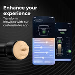 Powerblow Automatic Male Masturbator Incl Feel Victoria Mouth Sleeve - Interactive Blowjob Machine - Connect With Interactive Adult Content Via Feelme Ai - Intensity Control - Easy To Use