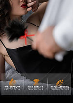 Sex Feather Tickler for Spanking Paddle 15 inch Teasers Adult for BDSM Role Play Bedroom SM Bondage Accessories for Couples