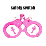Metal Play Handcuffs, Hand Cuffs Police, Toy Handcuffs For Kids (Pink)